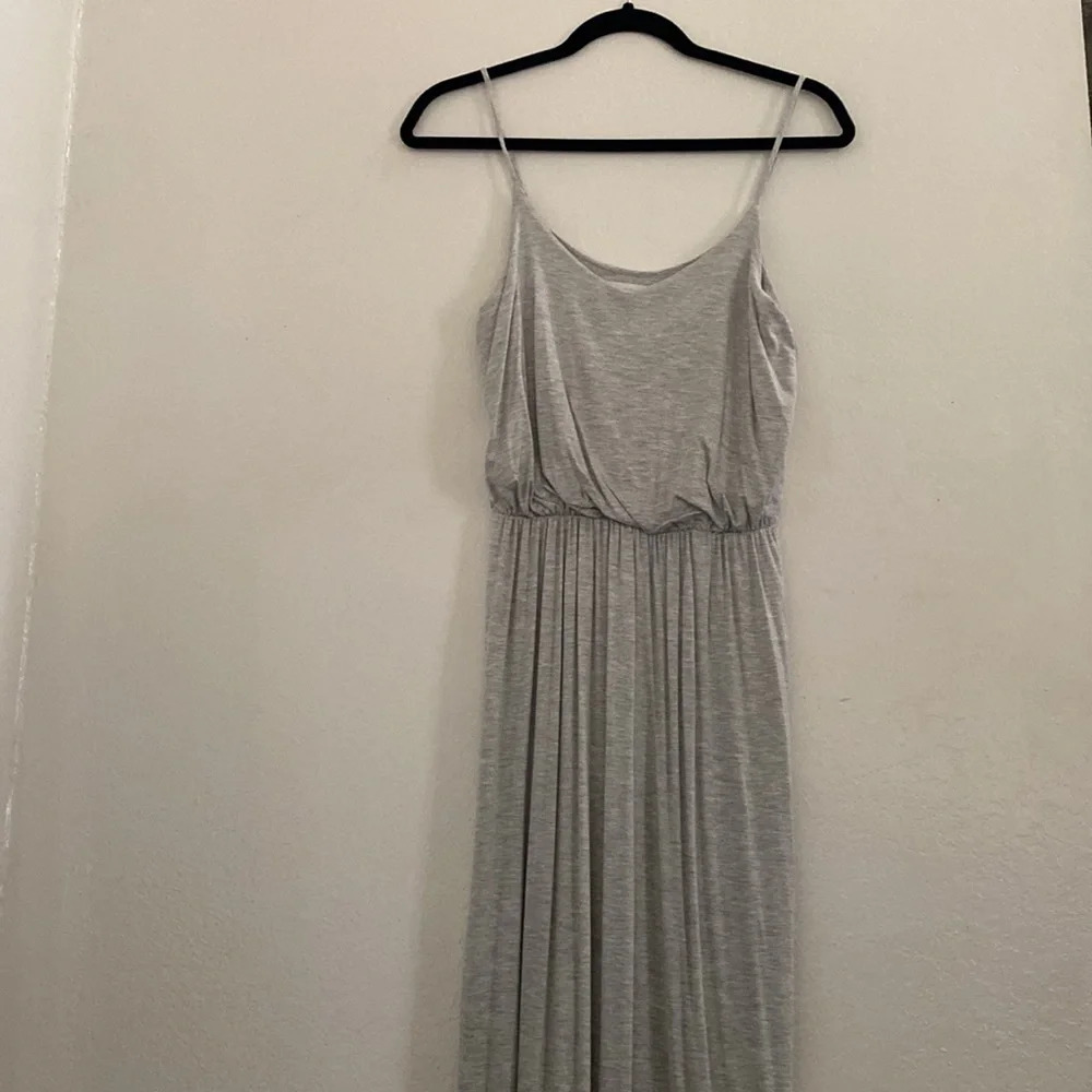 Lush Knit Gray Maxi Elastic Waist - Picture 3 of 6